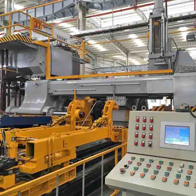 5500 Ton Aluminium Extrusion Press Machine Short Stroke Front Loading